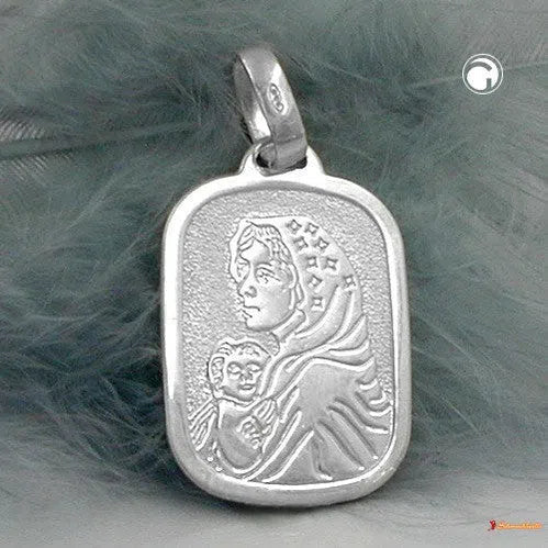 Anhänger 21x15mm Maria mit Jesuskind Silber 925-Religiöse Anhänger Silber-Schmuckhoelle.com