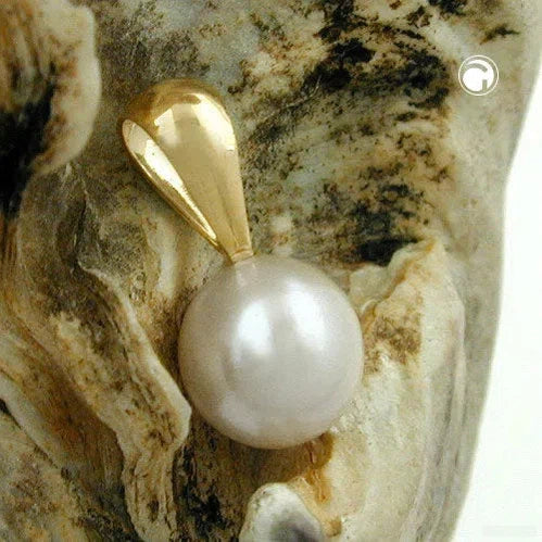 Anhänger ca. 6mm Zuchtperle rund 9Kt GOLD-Anhänger Sonstige GOLD-Schmuckhoelle.com