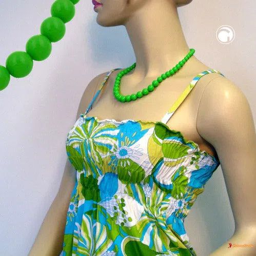 Kette Perle apfelgrün verlaufend 50cm-Ketten grün-Schmuckhoelle.com