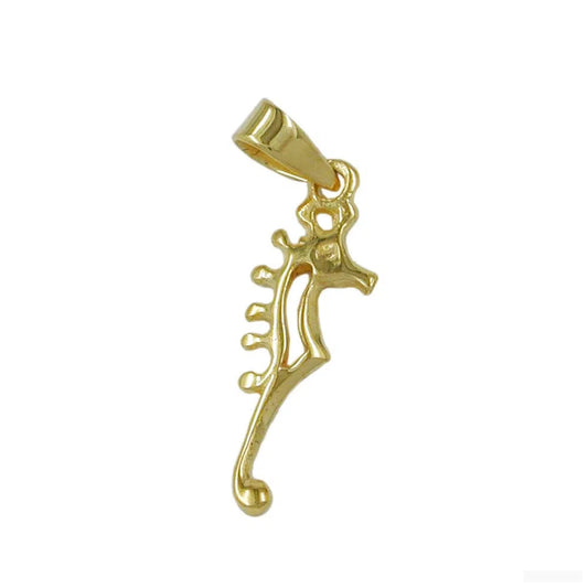 Anhänger 22x7mm Seepferdchen glänzend 9Kt GOLD-Tieranhänger GOLD-Schmuckhoelle.com