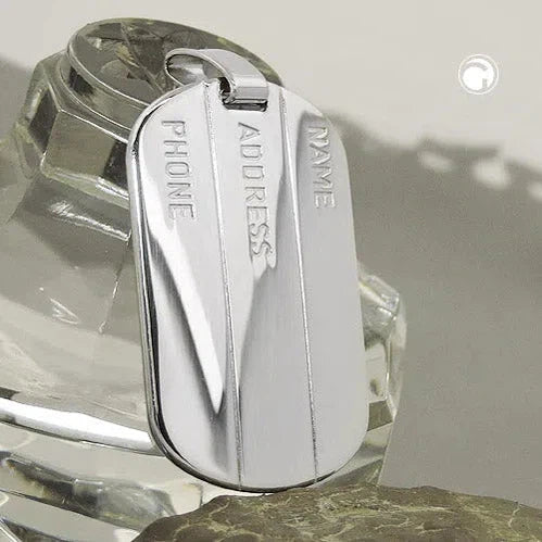 Anhänger 36x24mm Gravur Erkennungsmarke Silber 925-Herren/Männer-Anhänger Silber-Schmuckhoelle.com