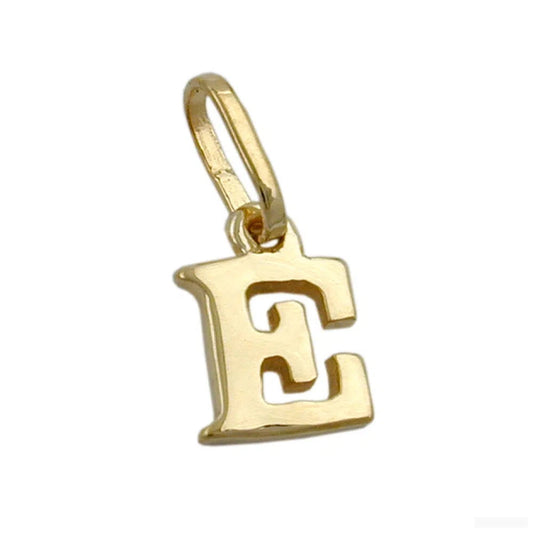 Anhänger 8x55mm Buchstabe E glänzend 9Kt GOLD-Anhänger Sonstige GOLD-Schmuckhoelle.com