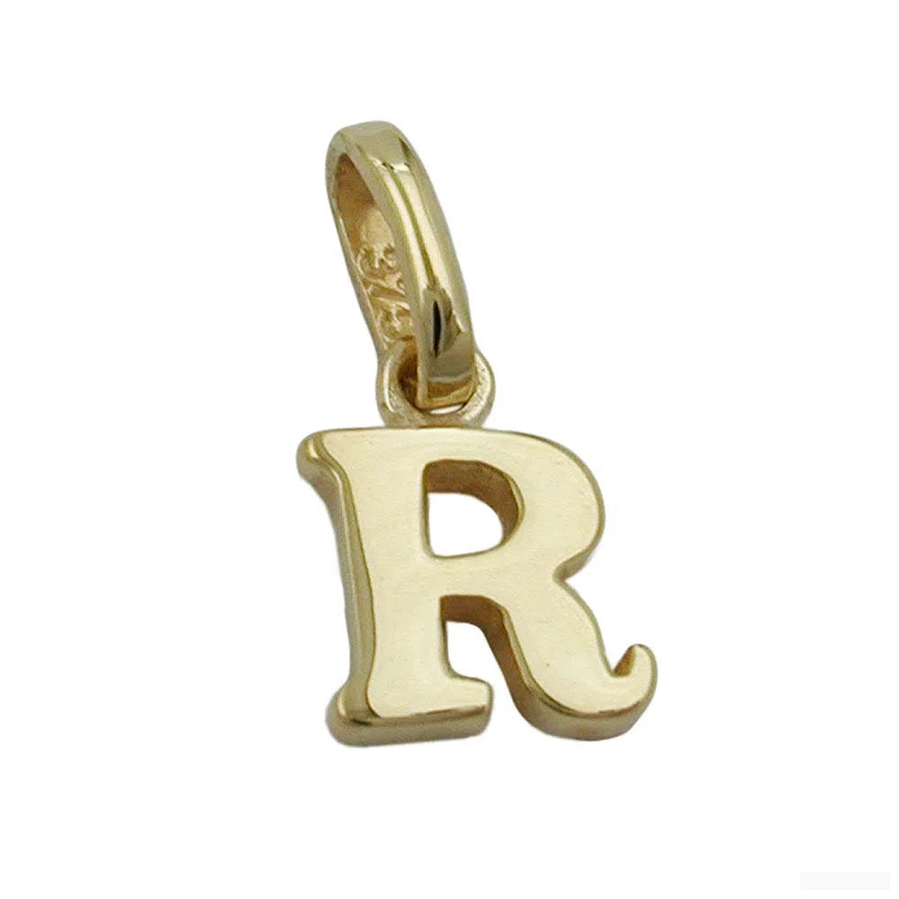 Anhänger 8x6mm Buchstabe R glänzend 9Kt GOLD-Anhänger Sonstige GOLD-Schmuckhoelle.com