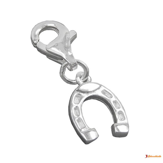 Anhänger 9x8mm Charm Hufeisen glänzend Silber 925-Charms Anhänger Silber-Schmuckhoelle.com
