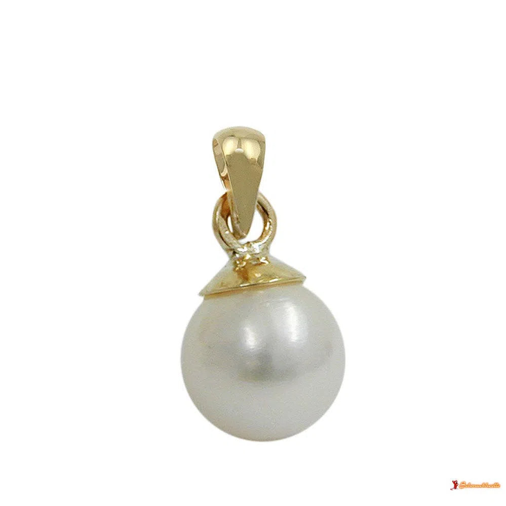 Anhänger ca. 6mm Süßwasserperle rund 9Kt GOLD-Anhänger Sonstige GOLD-Schmuckhoelle.com