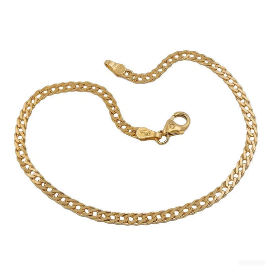 Armband 28mm Doppelpanzer GOLD 14Kt - 19cm-Armbänder bis 20cm GOLD-Schmuckhoelle.com