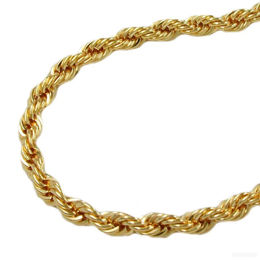 Armband 33mm Kordelkette 9Kt GOLD 21cm-Armbänder 21-24cm GOLD-Schmuckhoelle.com