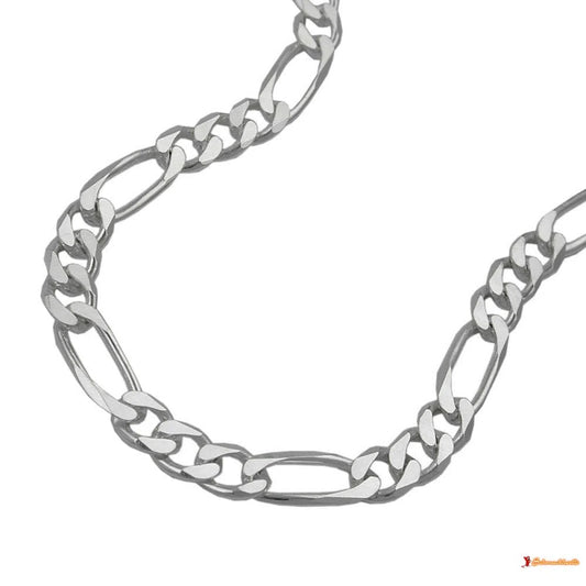 Armband 48mm Figarokette flach Silber 925-Armbänder 17-21cm Silber-Schmuckhoelle.com