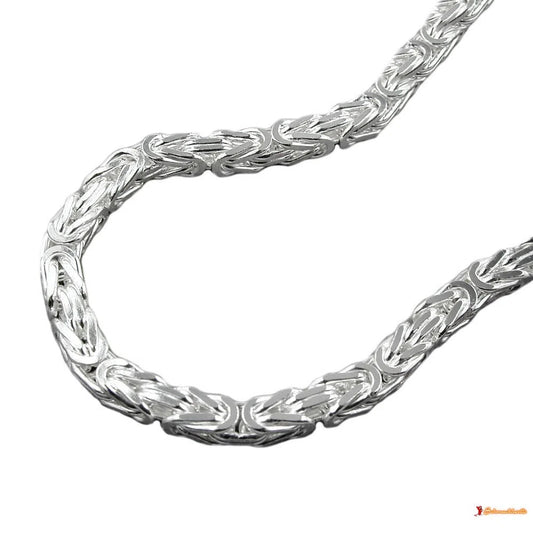 Armband ca.3mm Königskette vierkant glänzend Silber 925-Armbänder 17-21cm Silber-Schmuckhoelle.com