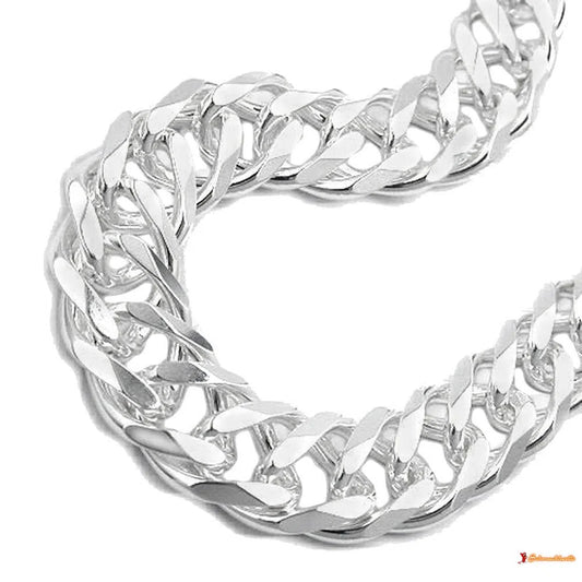 Kette 11mm Zwillingspanzer, Silber 925-Armbänder 17-21cm Silber-Schmuckhoelle.com