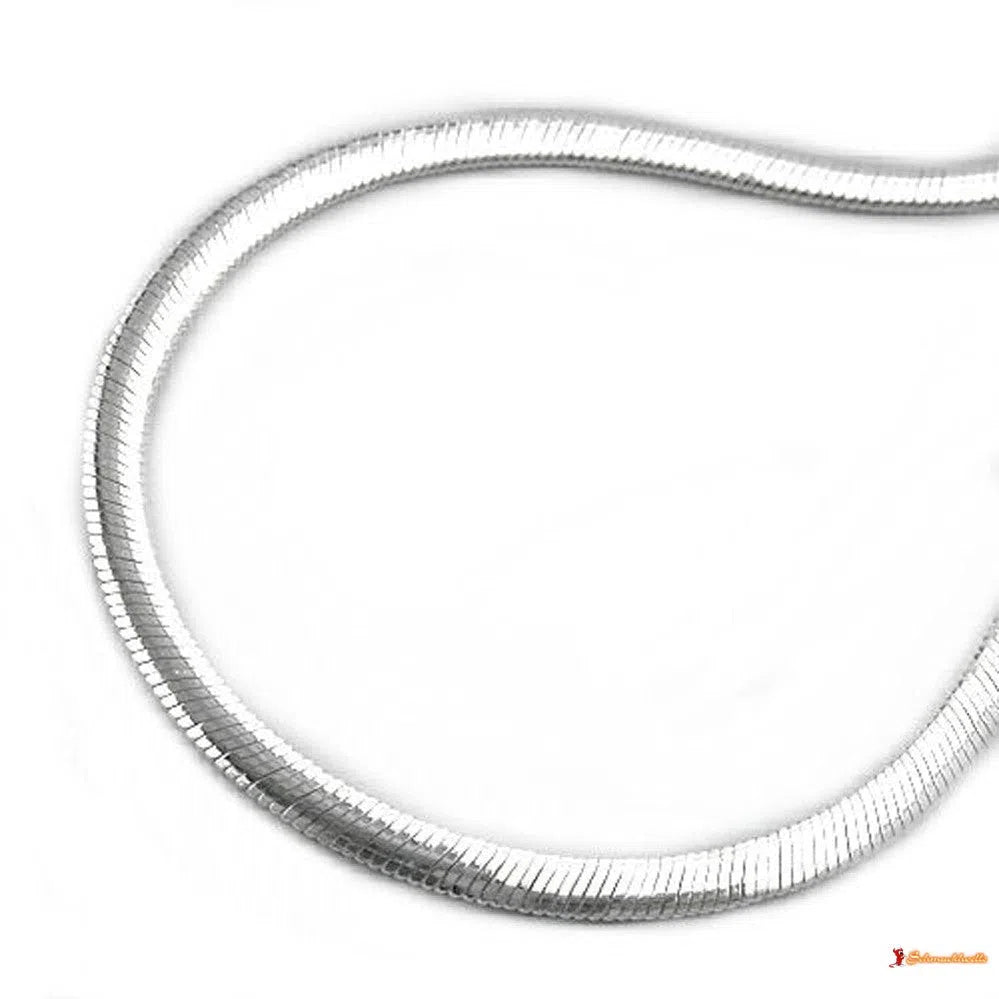 Kette 2,5mm Schlange-flach Silber 925-Armbänder 17-21cm Silber-Schmuckhoelle.com