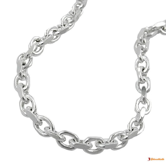 Kette 35mm Ankerkette 4x diamantiert Silber 925-Armbänder 17-21cm Silber-Schmuckhoelle.com
