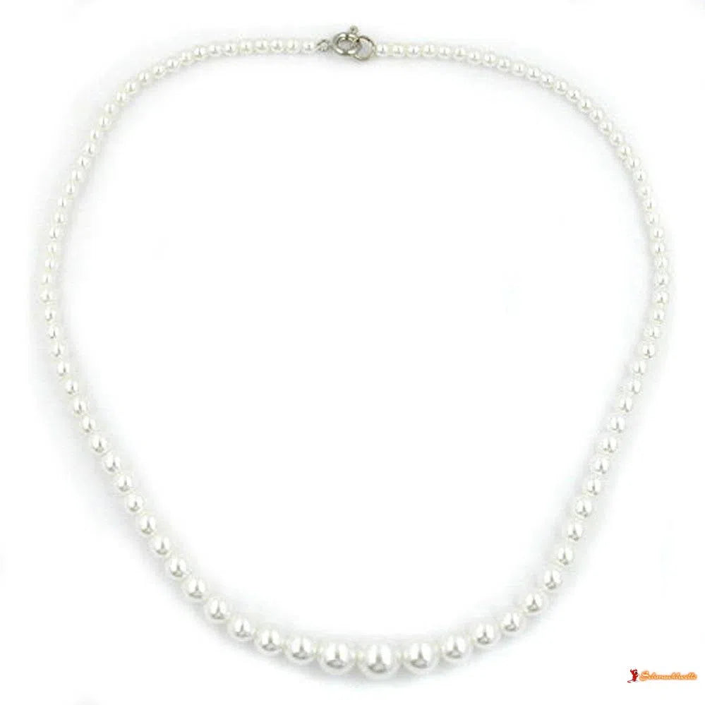 Kette 50cm Glasperlen WW verlaufend-Perlenketten Glas ab 50cm-Schmuckhoelle.com