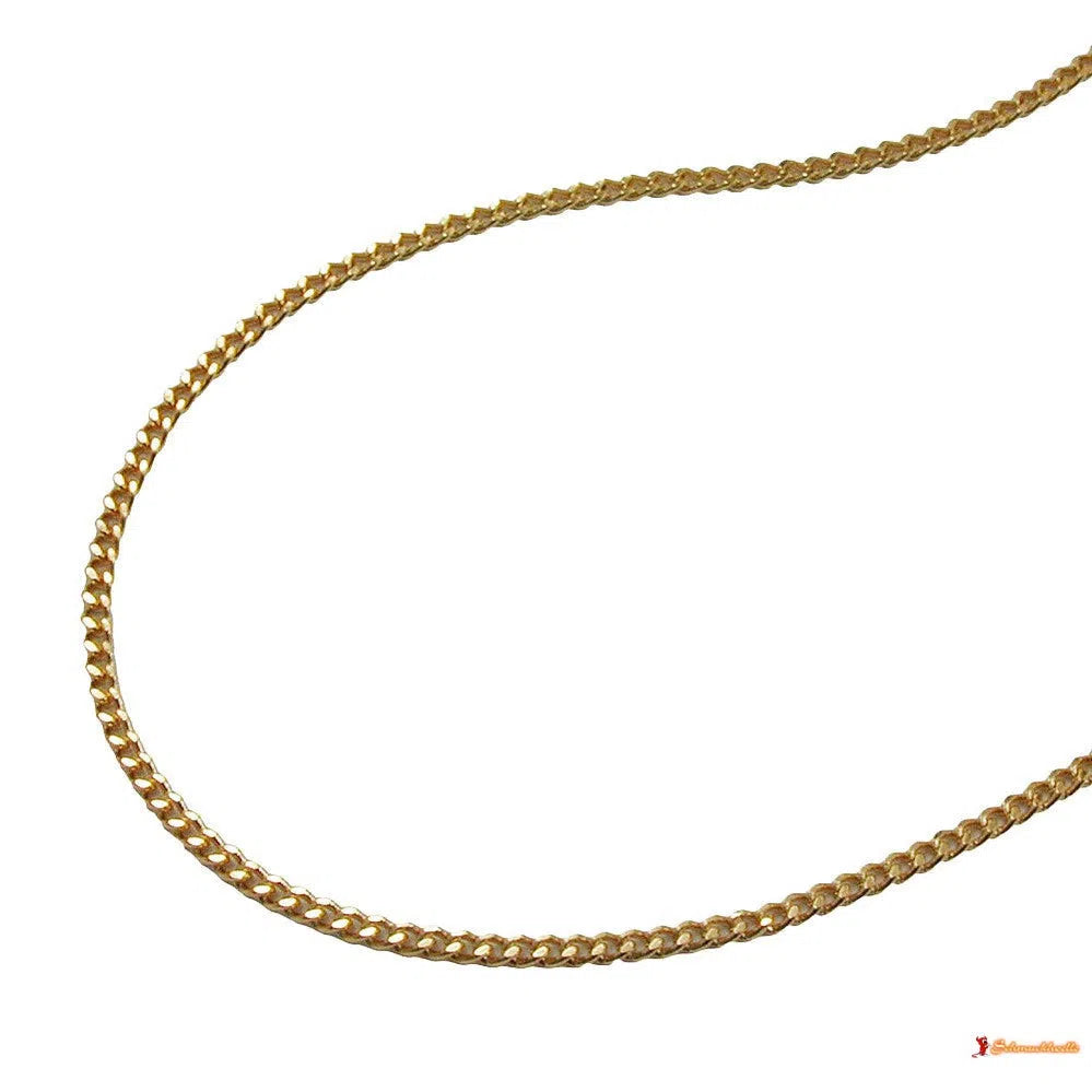 Kette Flachpanzer 12mm vergoldet AMD-Ketten bis 36cm - Doublé-Schmuckhoelle.com