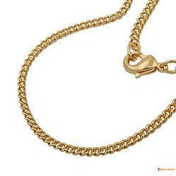 Kette Flachpanzer 28mm vergoldet AMD-Ketten 50cm - Doublé-Schmuckhoelle.com