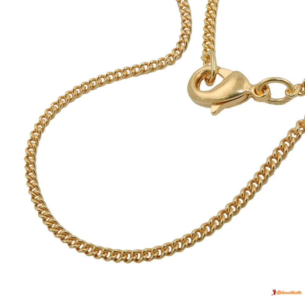 Kette Flachpanzer 2mm vergoldet AMD 50cm-Ketten 50cm - Doublé-Schmuckhoelle.com