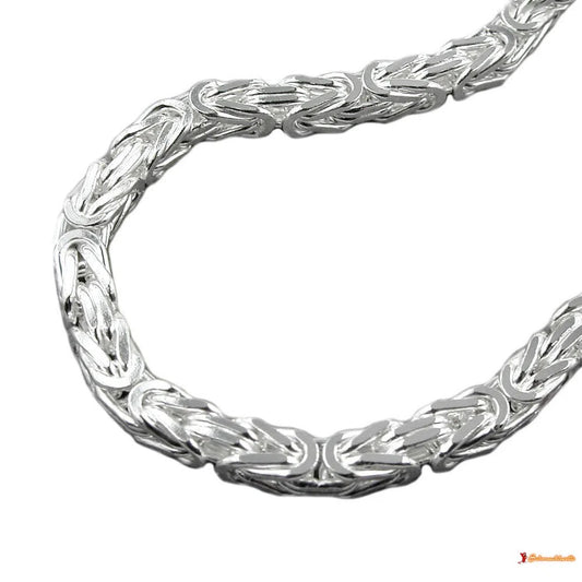 Kette ca. 8mm Königskette vierkant glänzend Silber 925-Herren/Männer-Ketten Silber-Schmuckhoelle.com
