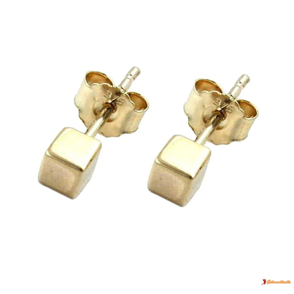 Ohrstecker Ohrring 3mm Würfel 9Kt GOLD-Ohrstecker Sonstiges GOLD-Schmuckhoelle.com
