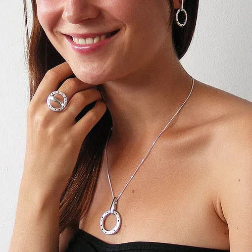 Ring 22mm Zirkonias mattiert rhodiniert Silber 925-Ringe Silber - Größe 56/17,8mm-Schmuckhoelle.com