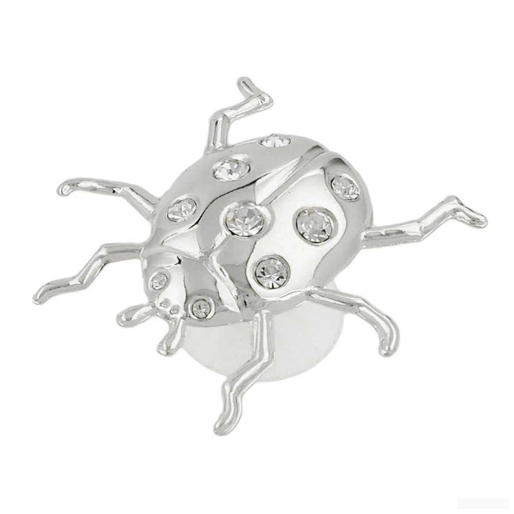 Suncatcher 53x55mm Marienkäfer flach mit Glas-Steinen-Tisch & Spiegel-Deko-Schmuckhoelle.com