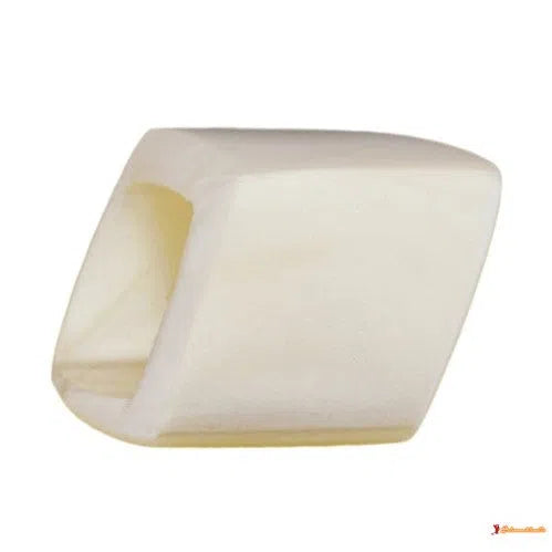 Tuchring 45x36x18mm Sechseck wachsweiß glänzend Kunststoff-Tuchringe Modeschmuck-Schmuckhoelle.com